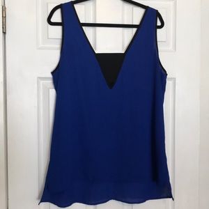 Cobalt Blue & Black Express Sleeveless Top